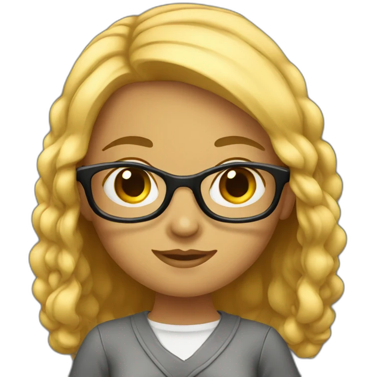 Studious girl emoji