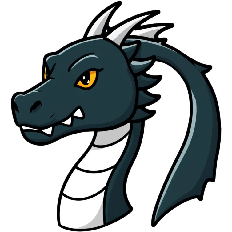 Minecraft black dragon head emoji