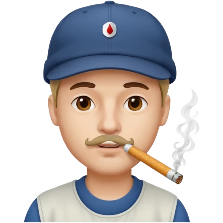 Göz vuruma başınada papaq ağzın da siqaret emoji
