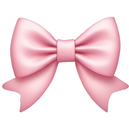 light pink bow on light pink bow emoji