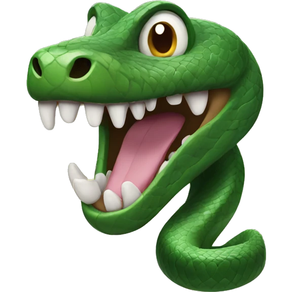 Snake with two teeth emoji