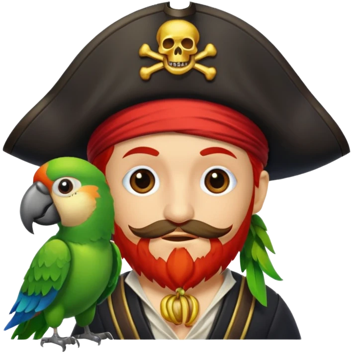 pirate and parrot emoji