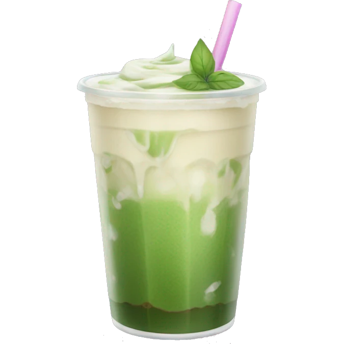 Iced matcha latte emoji