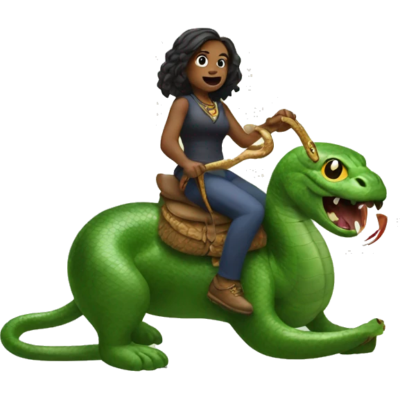 kamala riding a snake emoji