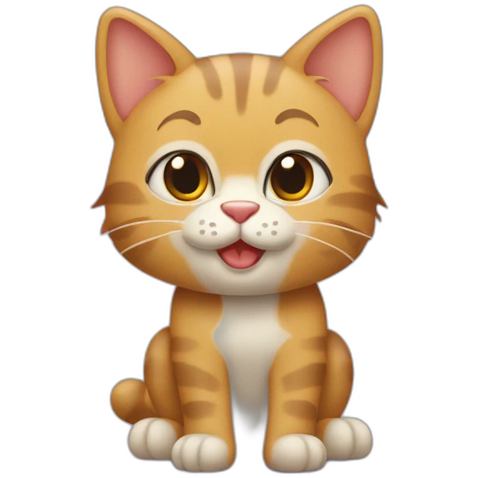 gato com as patas pra cima emoji