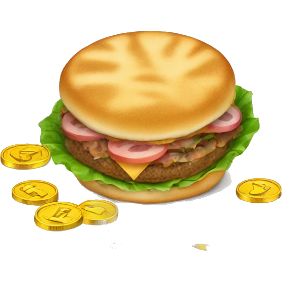 comida con monedas emoji