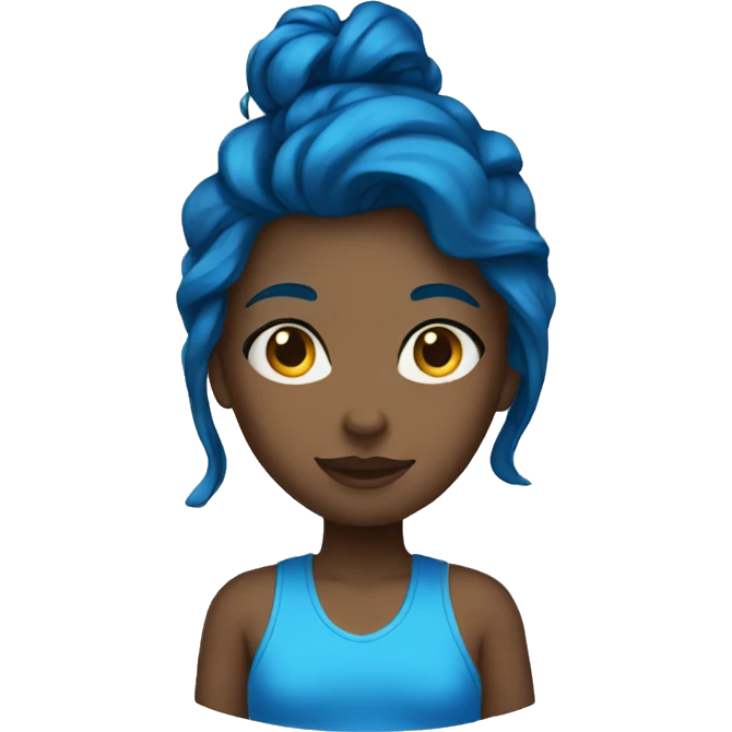 Blue girl emoji