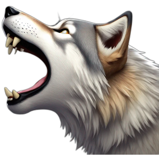 Howling wolf emoji