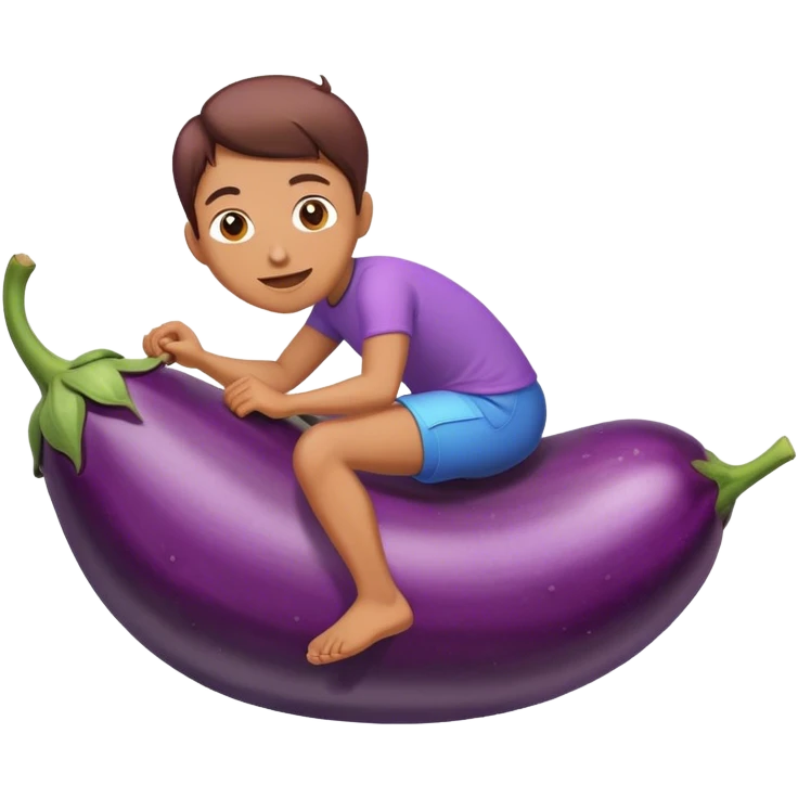 riding eggplant  emoji