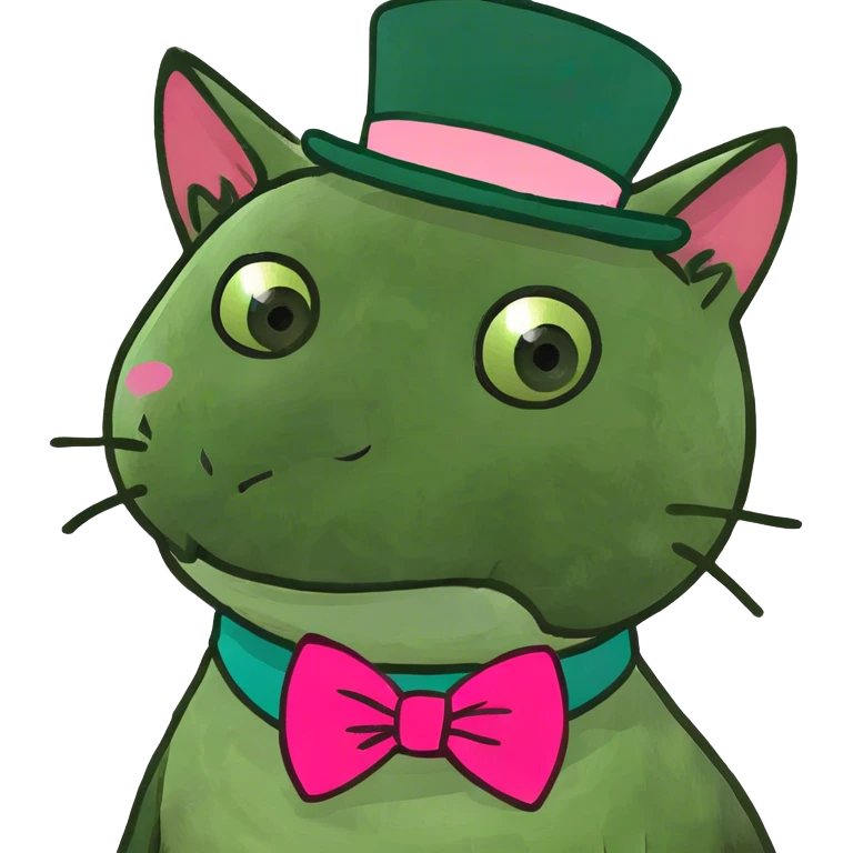 Pink cat emoji