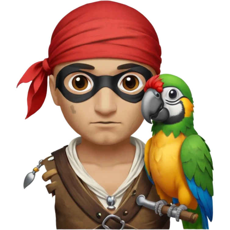 pirate and parrot emoji