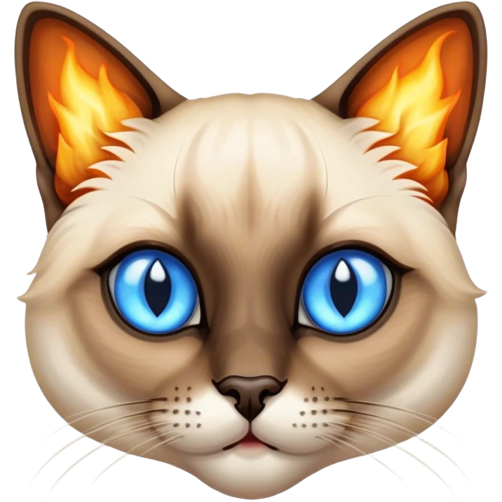 Flame tip ￼ Siamese cat emoji