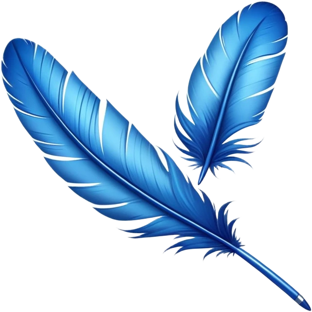 soaring blue feather emoji