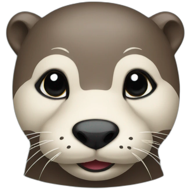 otter with a sign written madame truc emoji