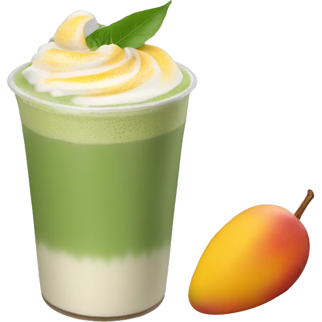 Mango Matcha Latte emoji