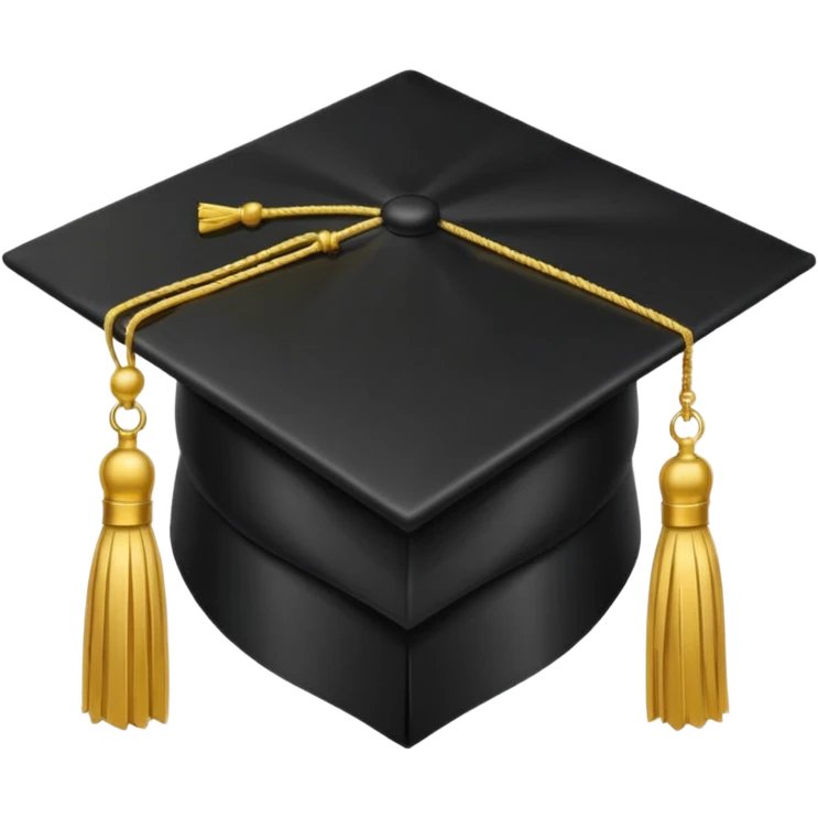 Graduation cap tossed in air emoji