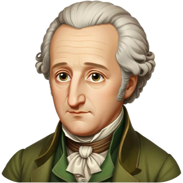Cinematic Realistic Johann Wolfgang von Goethe Portrait Emoji, depicted as an intellectual literary giant with a thoughtful gaze and refined attire, rendered with detailed textures and warm classical lighting that captures his enduring literary influence. emoji