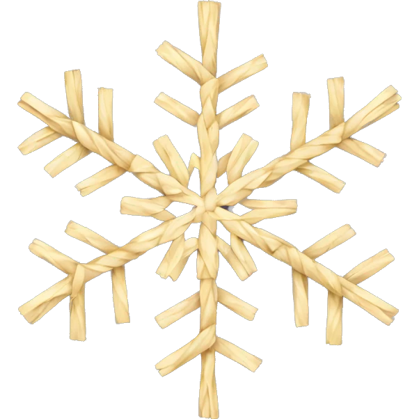 Snowflake made of straw emoji
