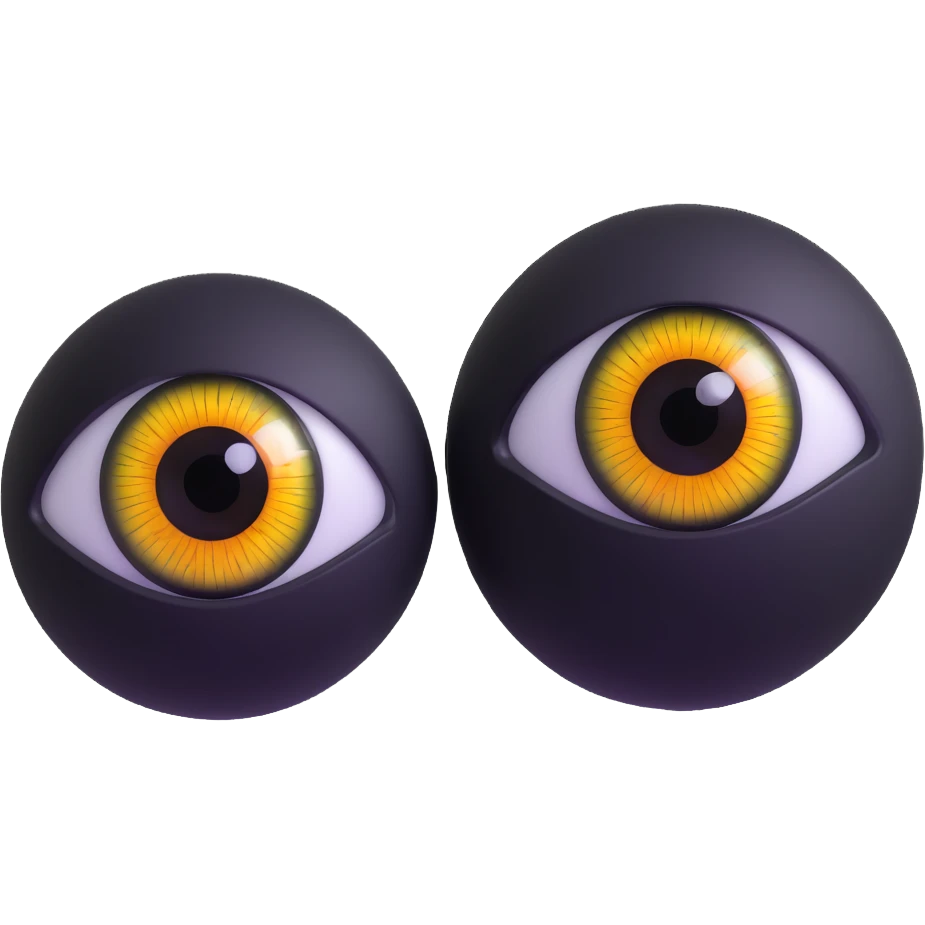 realistic 3D eyes with detailed iris emoji