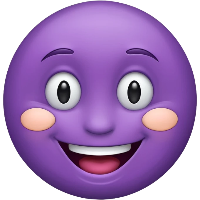 purple happy face emoji