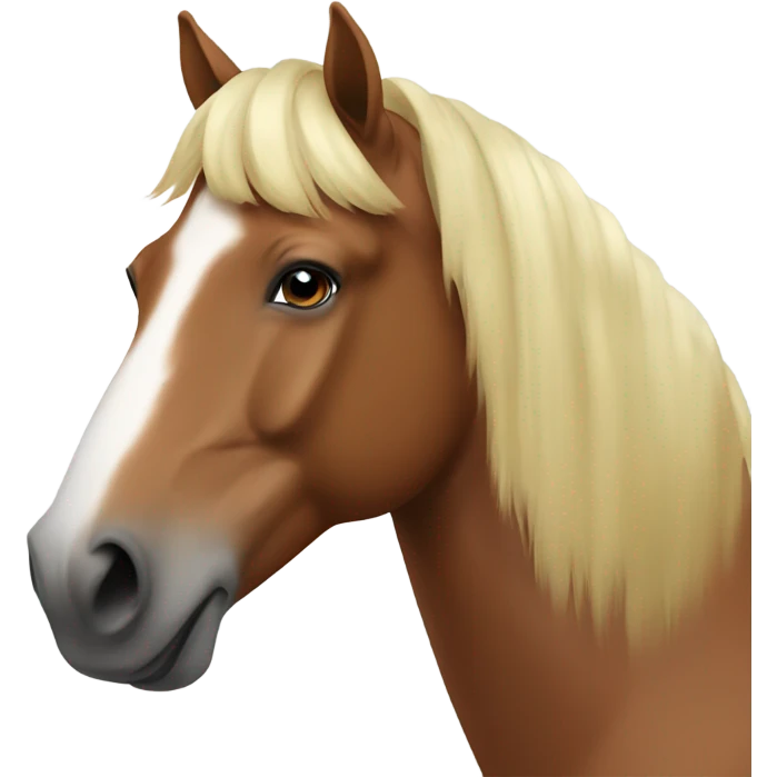 Horse with blonde mane and chestnut body emoji
