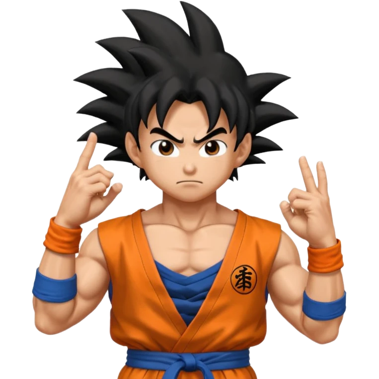 Goku fingers Ran  emoji