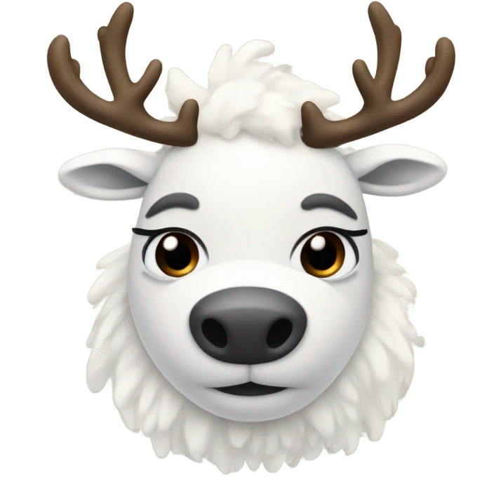 white-reindeer emoji