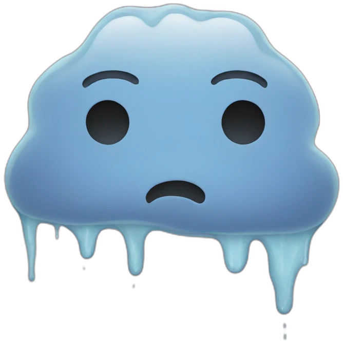 melting sad face emoji