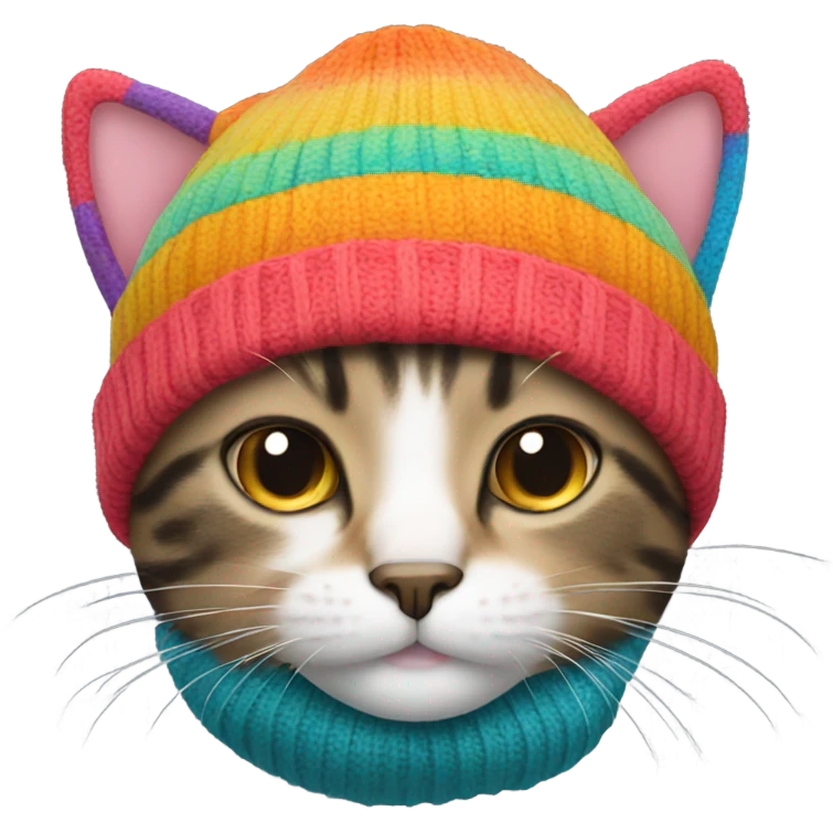Cat with beanie emoji