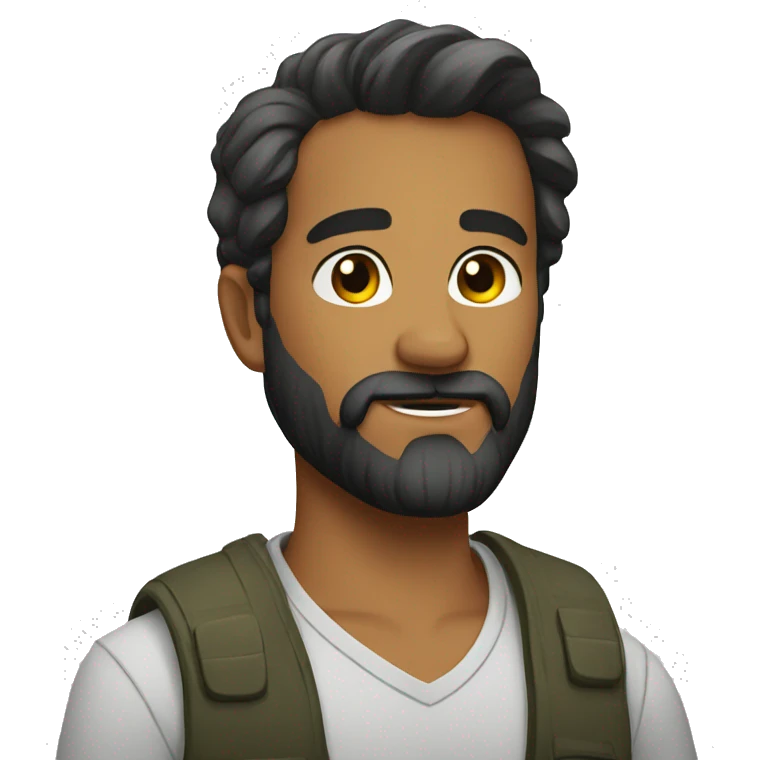 the confident bearded man emoji