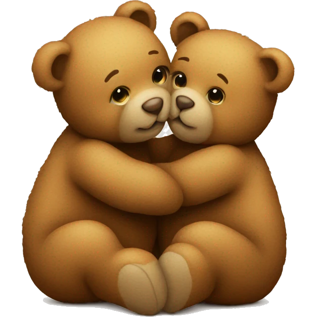 Teddy bears kissing emoji