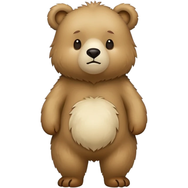 Bear with beige color emoji