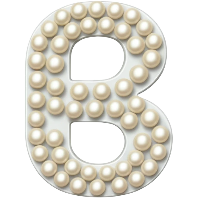 Number six decorated with shiny pearls emoji