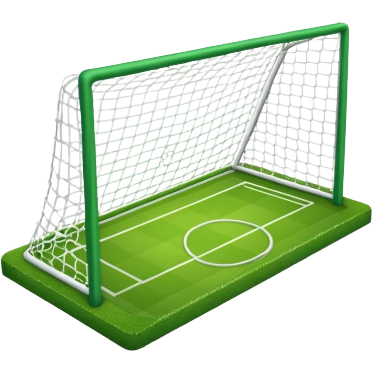 Haz una porteria de futbol y rodea con el poste emoji