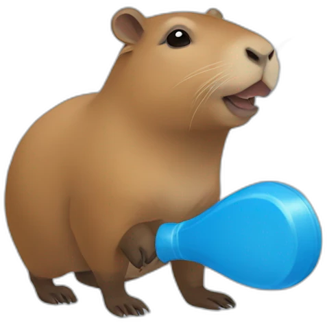Capybara with blue T-shirt  emoji