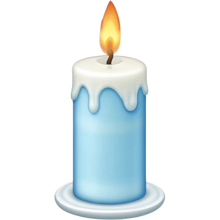 Christmas candle with light blue details emoji