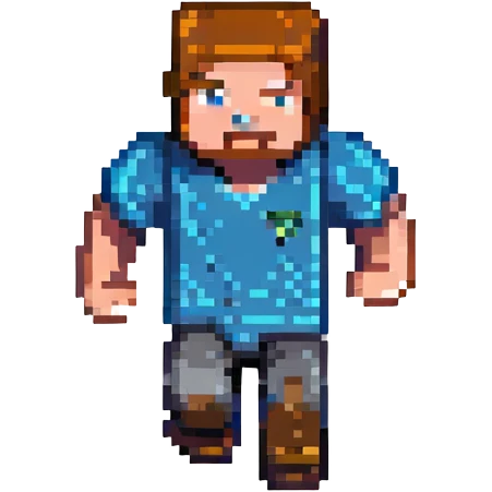 Minecraft Steve jumping emoji