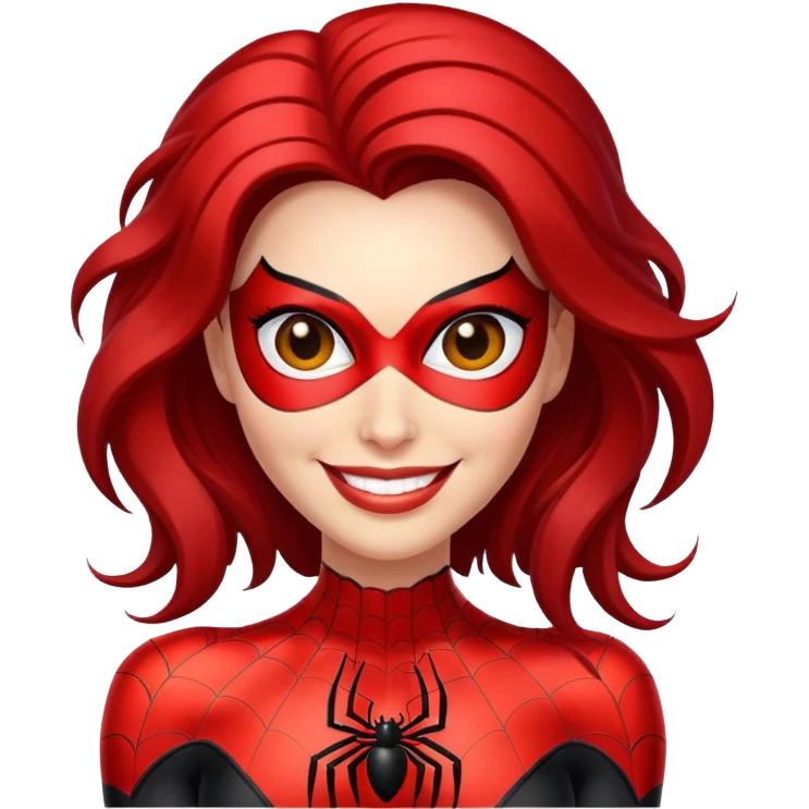 Spider woman smiling emoji