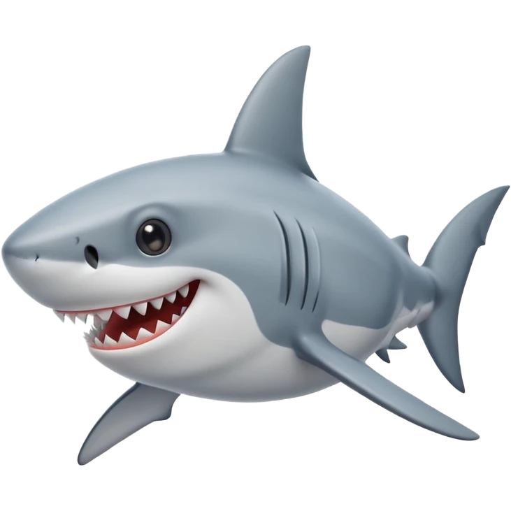 Funny shark emoji