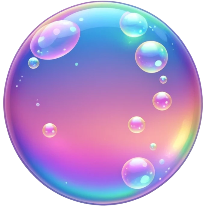 pink transparent sparkling bubble emoji
