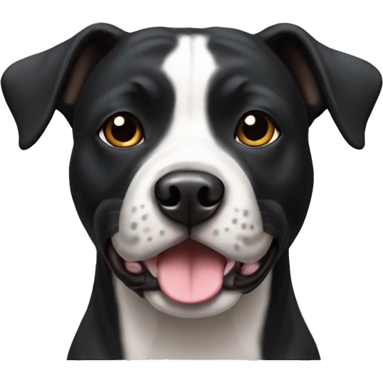 Black staffordshire bullterrier dog emoji