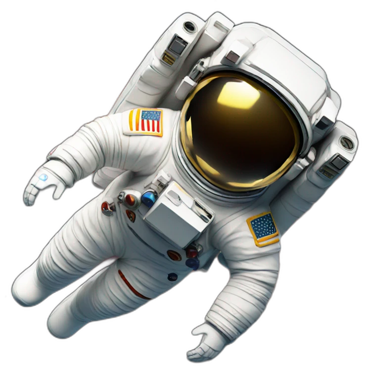 astronaut floating in space emoji