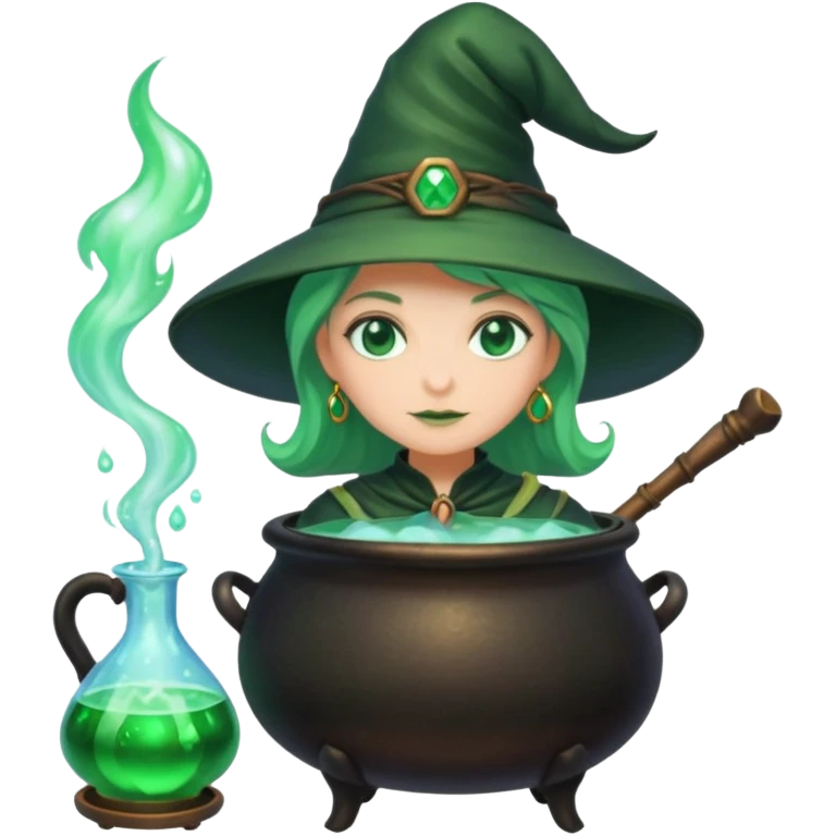green witch cooking potion emoji