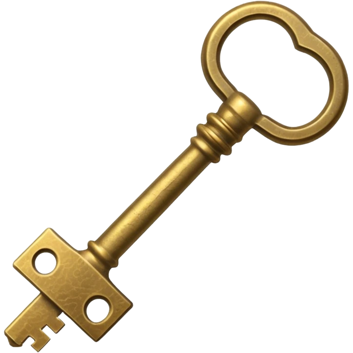 The design is an antique-style (or "skeleton") key. The color is a worn, textured gold or brass, which will stand out against YouTube's dark mode and ties into the yellow text boxes on your thumbnails. The key itself symbolizes "unlocking" the "unseen" or "secret" stories you cover. emoji