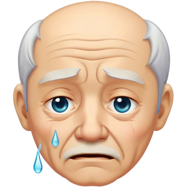 old man tears emoji