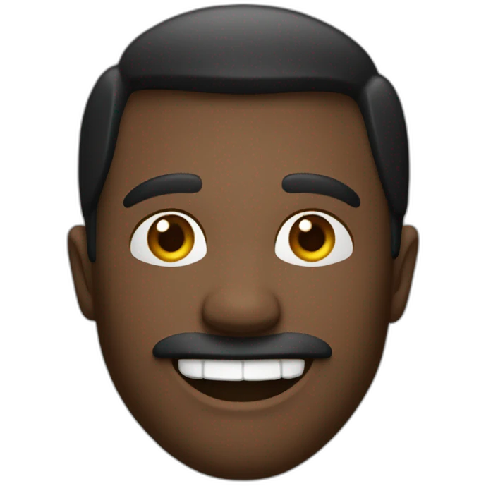 homme malveillant noir grand sourire emoji