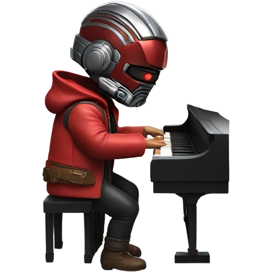 Starlord from galaxy Guardians playing a piano emoji