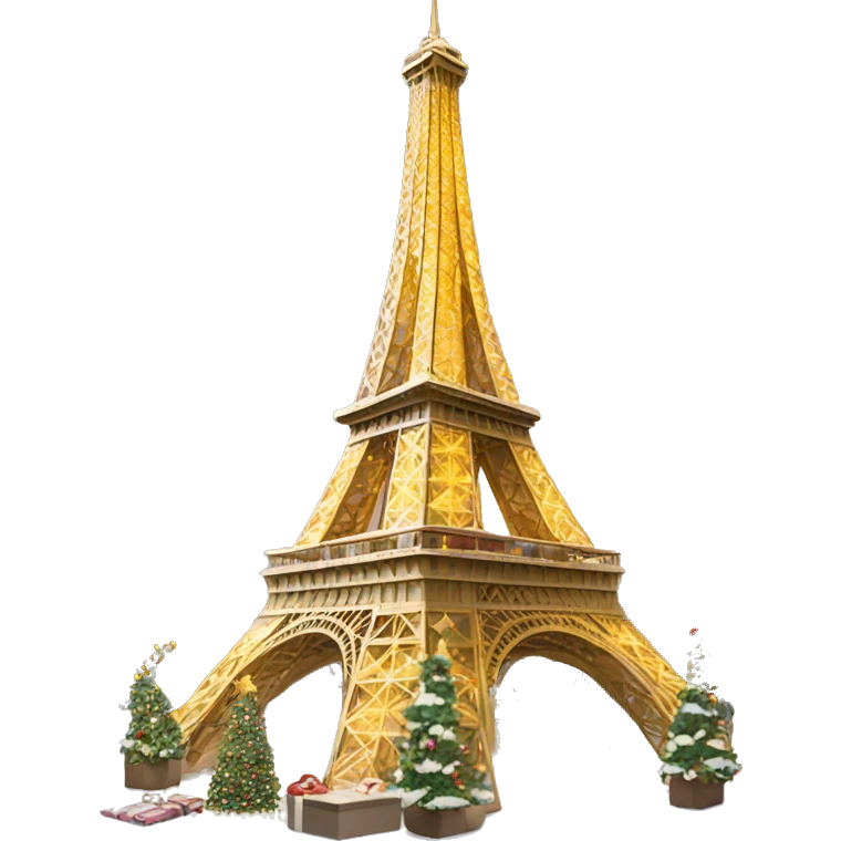 christmas eiffel tower emoji