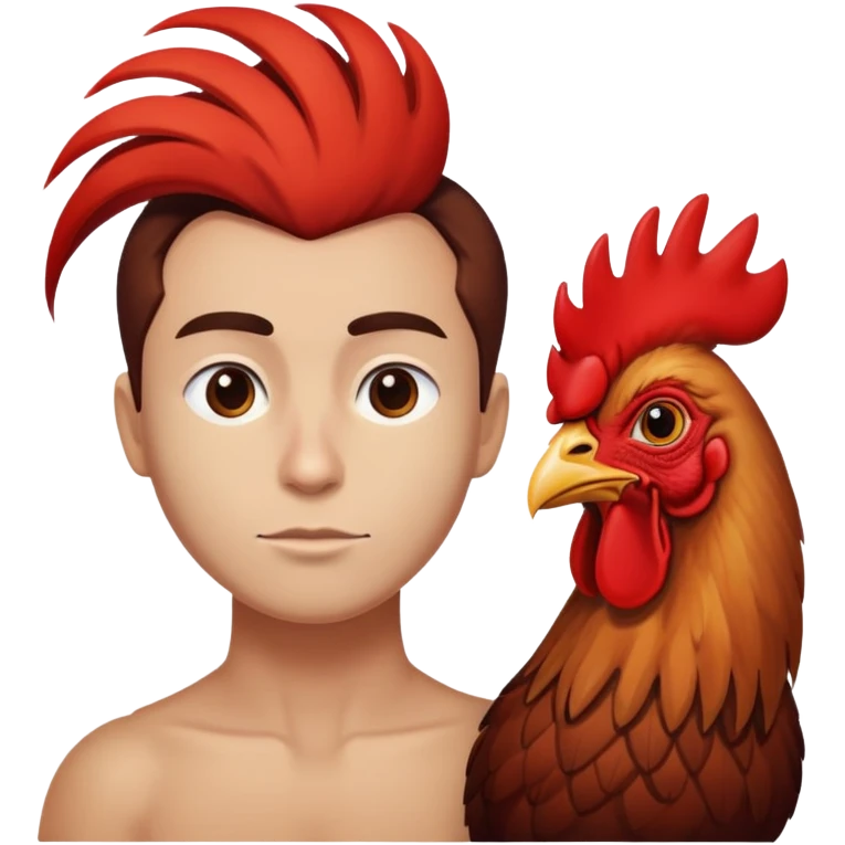 Stalker with a rooster's head emoji