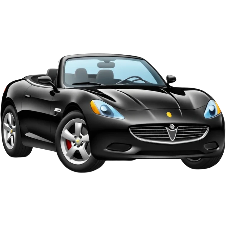  чорне авто з відкидним верхом emodji emoji